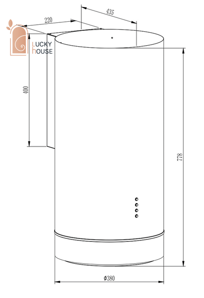 Витяжка Interline TUBE S BL A/60/T  BL A/60/T фото