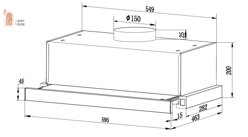 Витяжка Interline SLIM WH A/60/2/T SLIM WH A/60/2/T фото